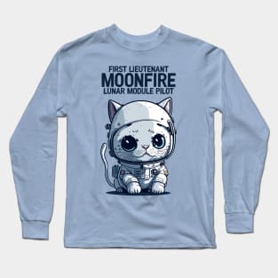 Moonfire Cat Astronaut Long Sleeve T-Shirt